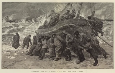 Putting off to Wreck on the Norfolk Coast